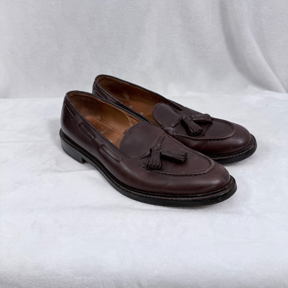 Polo Ralph Lauren Calf Tessel Loafer Dress Shoes Mens 9.5 D Brown Leather